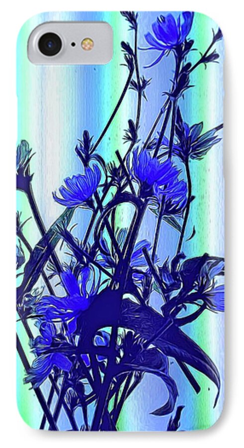 Blue Wildflowers With Backlight - Phone Case