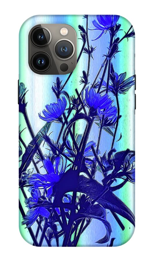 Blue Wildflowers With Backlight - Phone Case