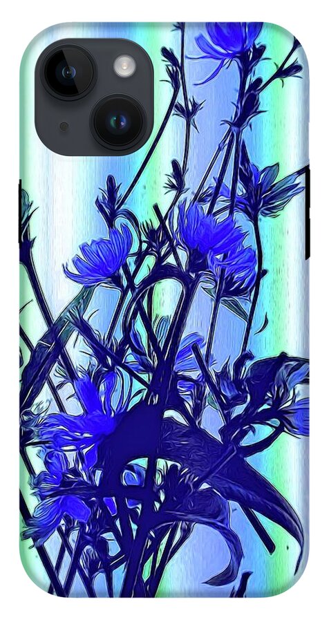 Blue Wildflowers With Backlight - Phone Case