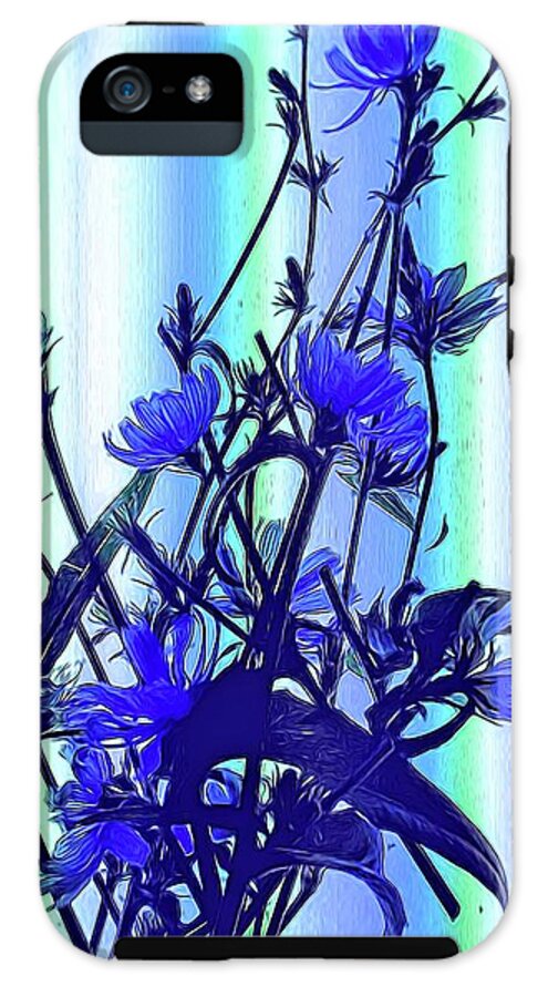 Blue Wildflowers With Backlight - Phone Case