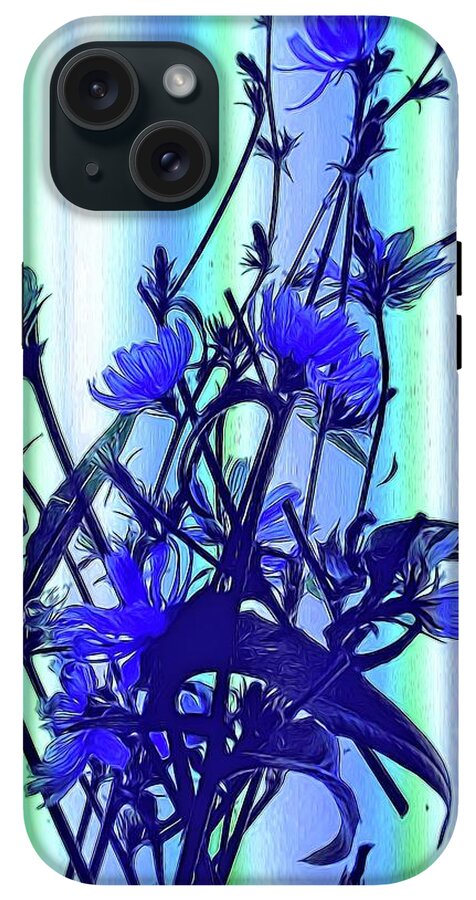 Blue Wildflowers With Backlight - Phone Case