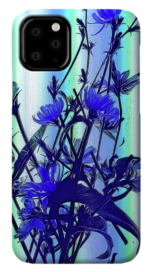 Blue Wildflowers With Backlight - Phone Case
