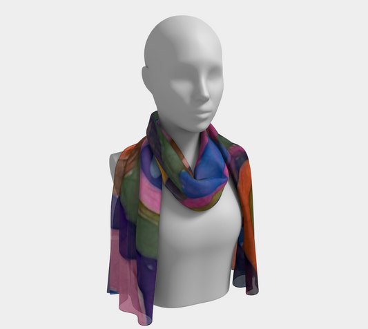 Warm Autumn Bubbles Long Scarf