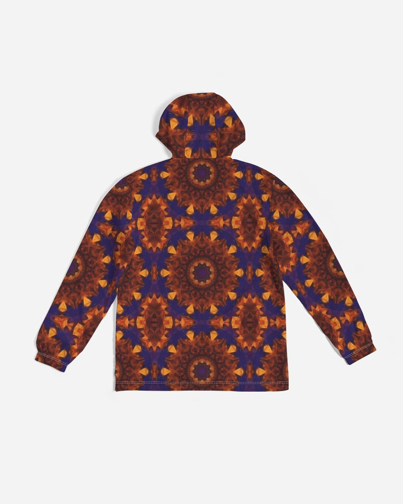 Blue Orange Red Kaleidoscope Men's All-Over Print Windbreaker