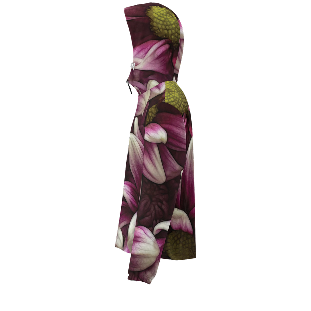 October Flowers 7 Unisex Lightweight Hooded Windbreaker- Water Resistant