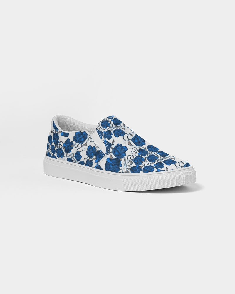 Blue Roses Women's Slip-On Canvas Shoe