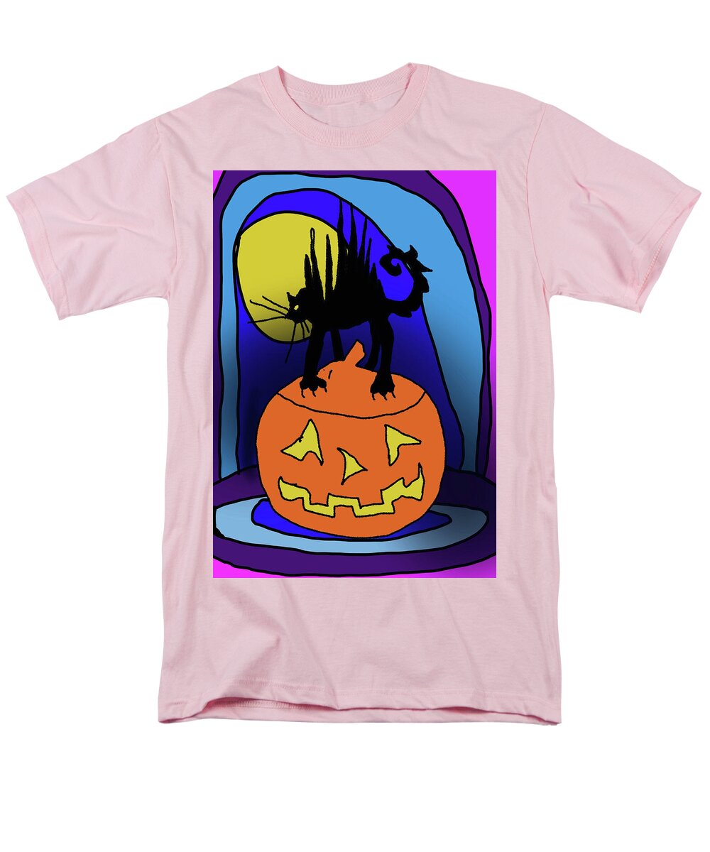 Cat On A Pumpkin - Men's T-Shirt  (Regular Fit)