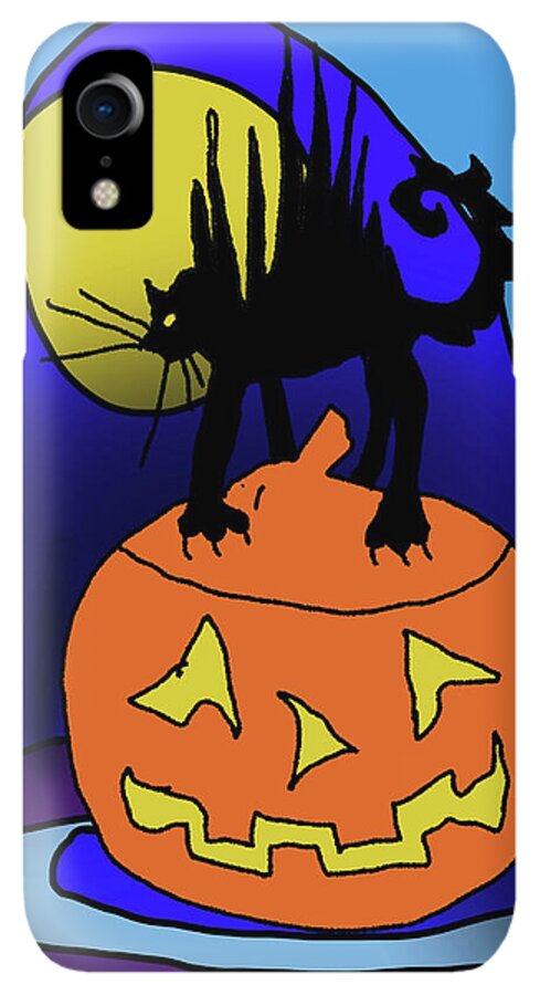Cat On A Pumpkin - Phone Case