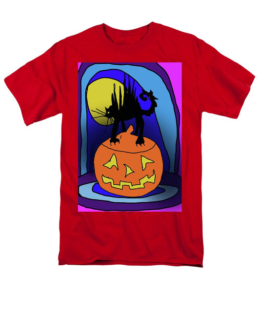Cat On A Pumpkin - Men's T-Shirt  (Regular Fit)