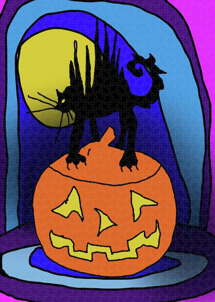 Cat On A Pumpkin - Puzzle