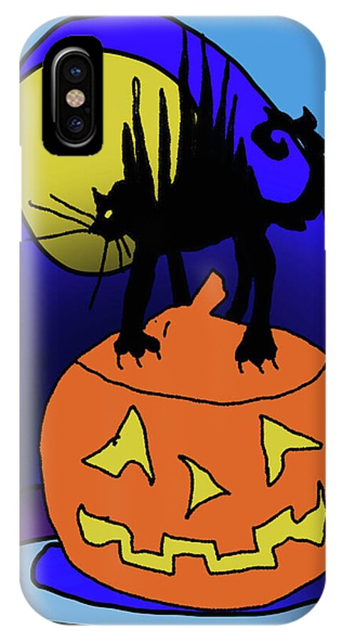 Cat On A Pumpkin - Phone Case