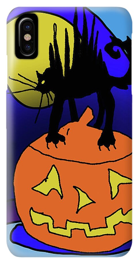 Cat On A Pumpkin - Phone Case