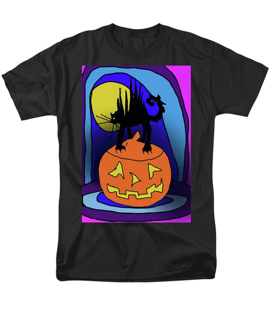 Cat On A Pumpkin - Men's T-Shirt  (Regular Fit)