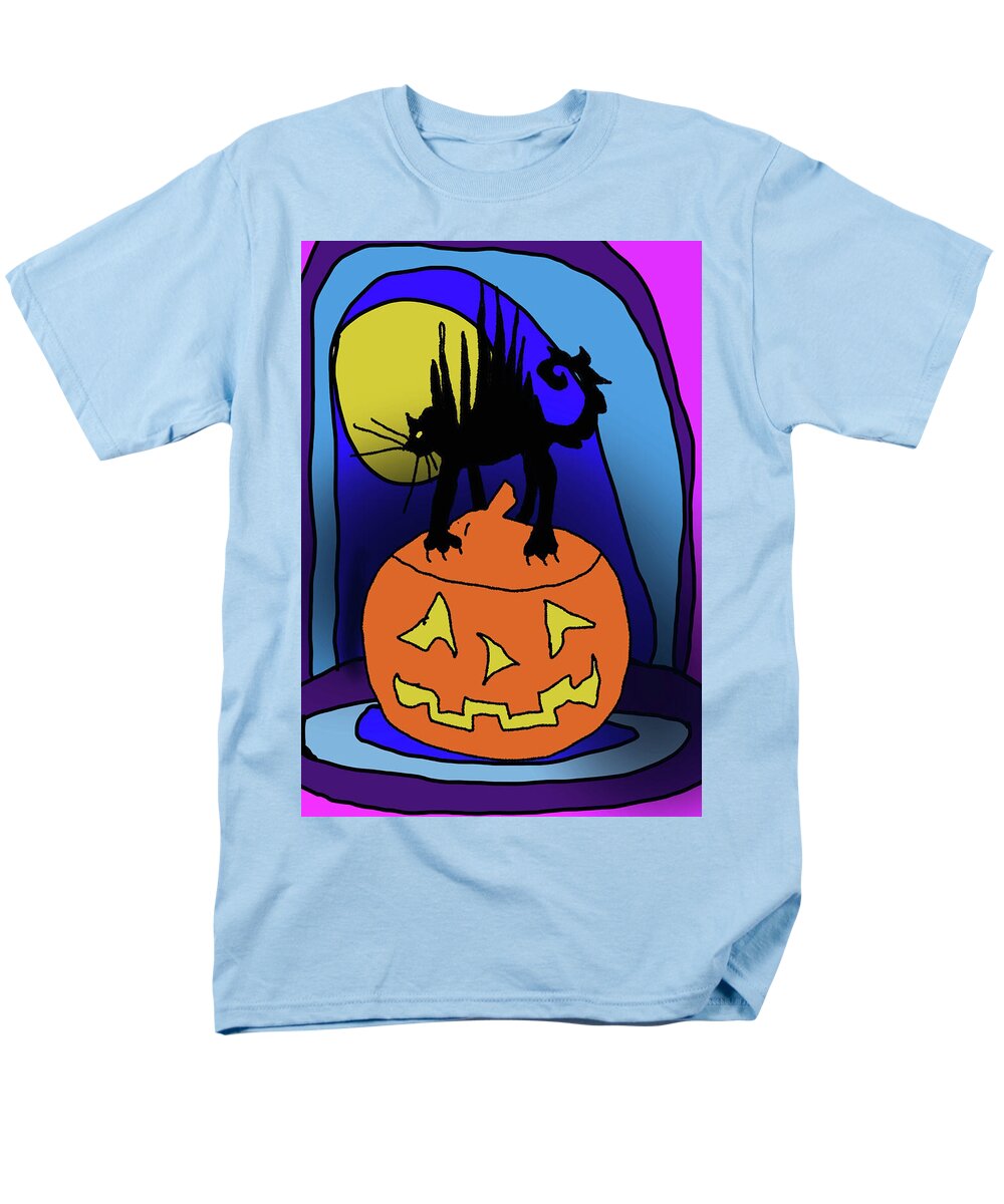 Cat On A Pumpkin - Men's T-Shirt  (Regular Fit)