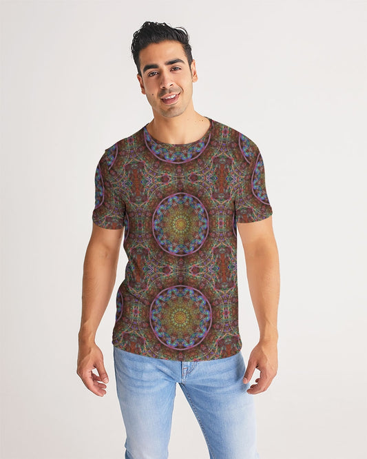 Blue Pink Windy Kaleidoscope Men's All-Over Print Tee