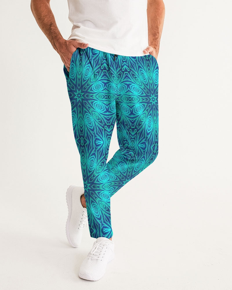 Blue Ice Kaleidoscope Men's All-Over Print Joggers