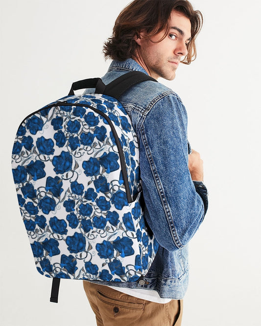 Blue Roses Large Backpack