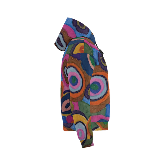 Warm Autumn Bubbles Unisex Fleece-Lined Pocket Hoodie