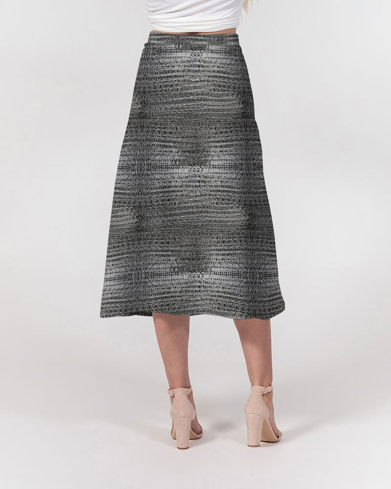 Chainmaille Women's All-Over Print A-Line Midi Skirt