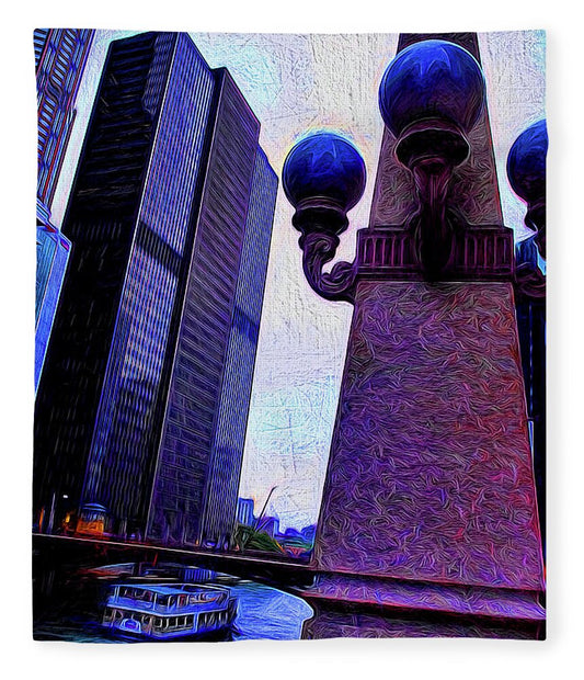 Chicago River Lamp - Blanket