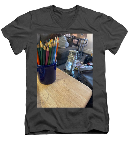 Colored Pencils - Men's V-Neck T-Shirt
