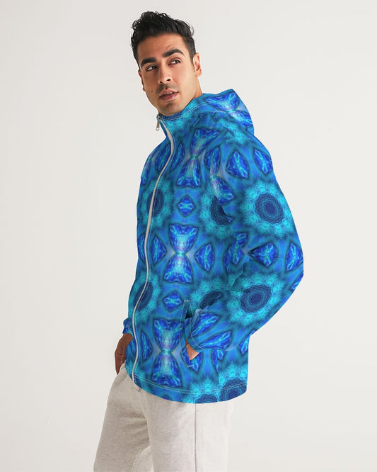 Blue Ocean Kaleidoscope Men's All-Over Print Windbreaker
