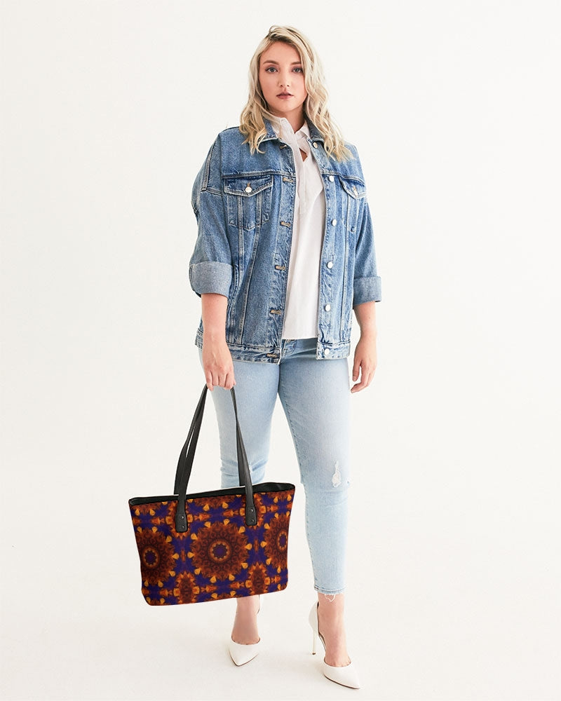 Blue Orange Red Kaleidoscope Stylish Tote