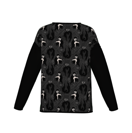 Vampire Pattern Knit Sweater