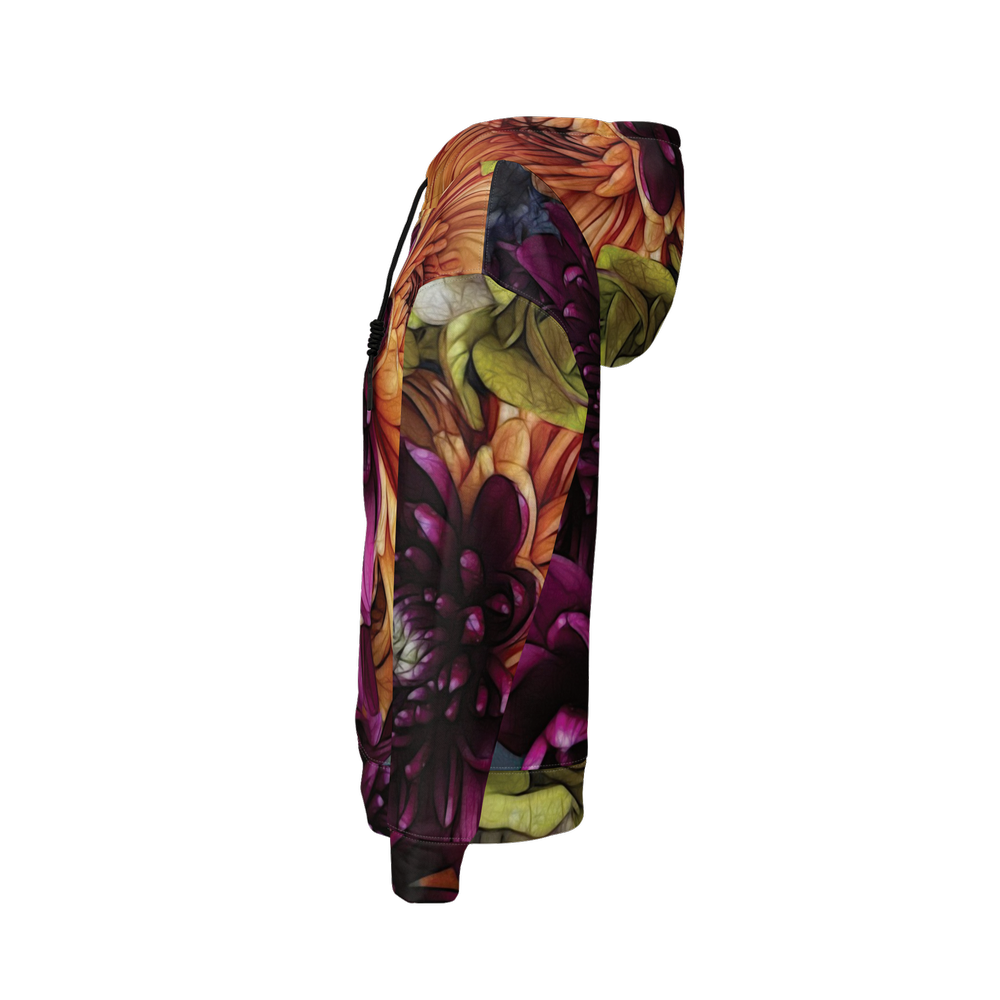 October Flowers 9 Women's Relaxed Fit Hoodie-Super Heavy 375g