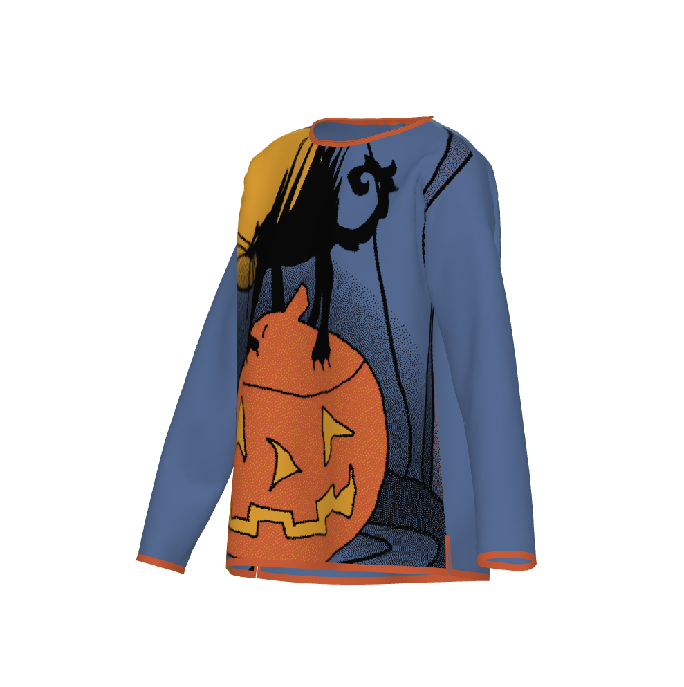 Cat on A Pumpkin Knit Sweater