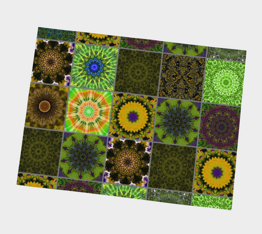 Green Crazy Quilt Placemat