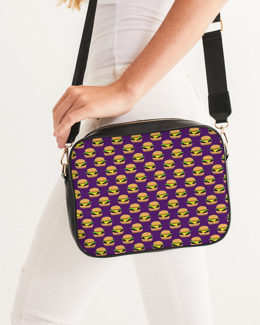 Cheeseburger Pattern Crossbody Bag