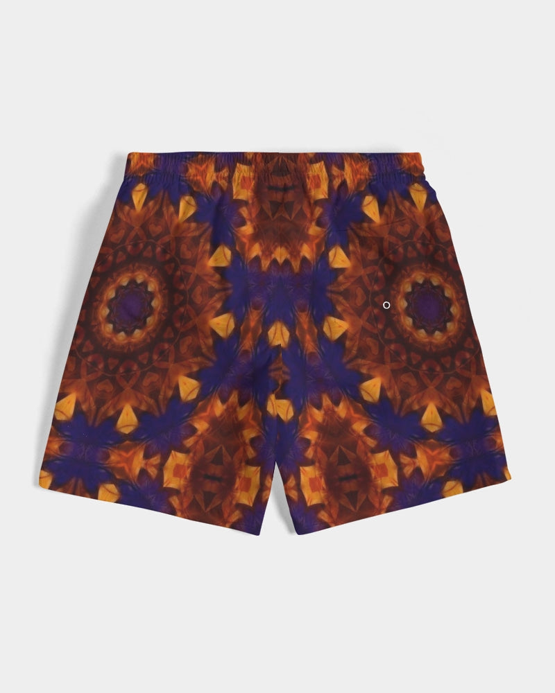 Blue Orange Red Kaleidoscope Men's All-Over Print Swim Trunk
