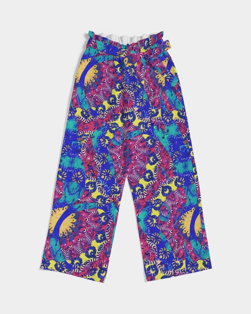 Caribbean Grafitti Women's All-Over Print High-Rise Wide Leg Pants