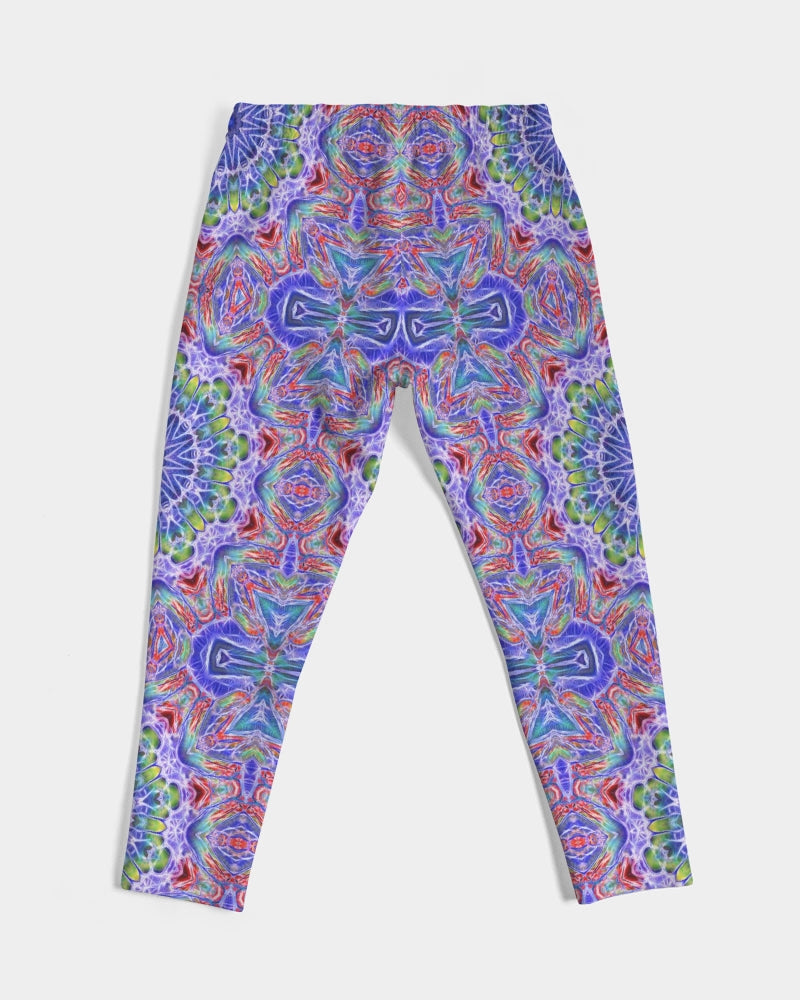 Blue Red Kaleidoscope Men's All-Over Print Joggers