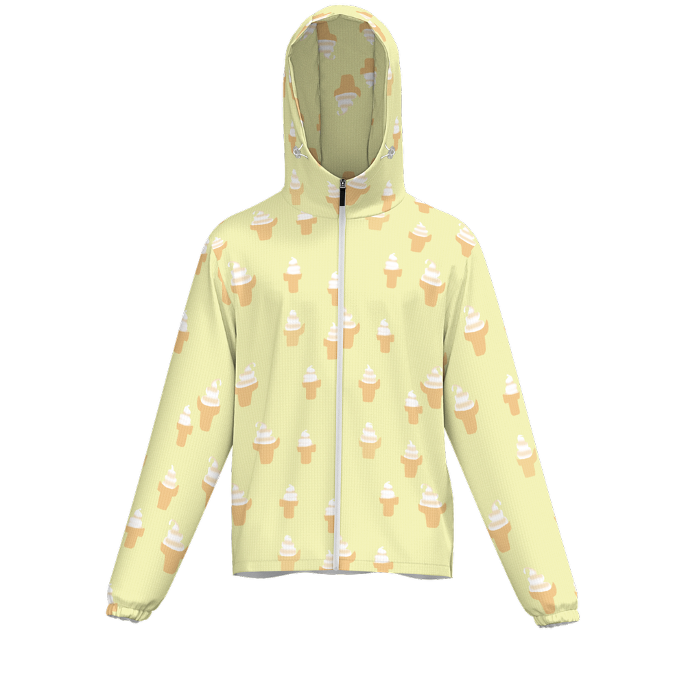 Ice Cream Cone Unisex Lightweight Hooded Windbreaker- Water Resistant