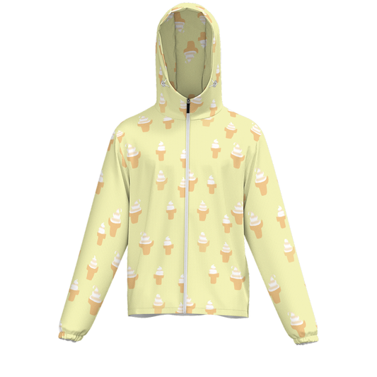 Ice Cream Cone Unisex Lightweight Hooded Windbreaker- Water Resistant