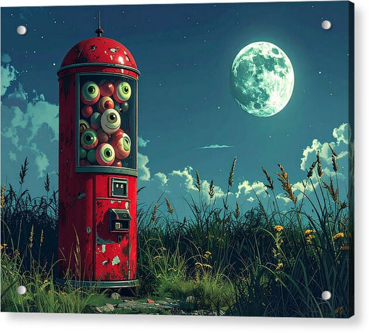 Eerie Eyeball Vending Machine - Acrylic Print