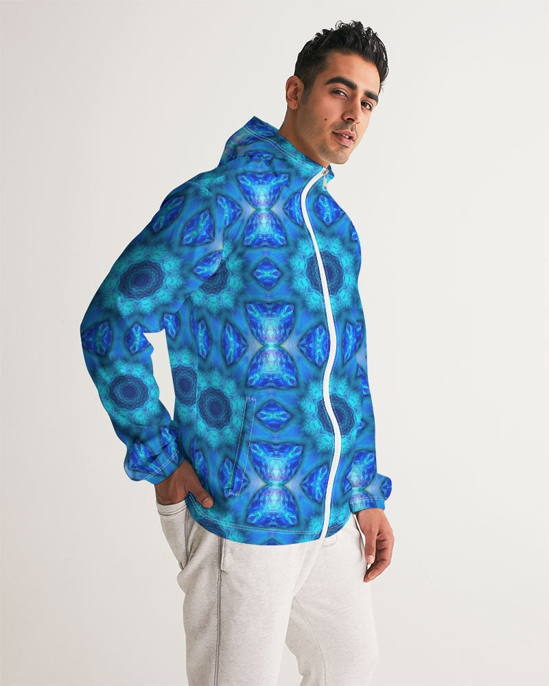 Blue Ocean Kaleidoscope Men's All-Over Print Windbreaker