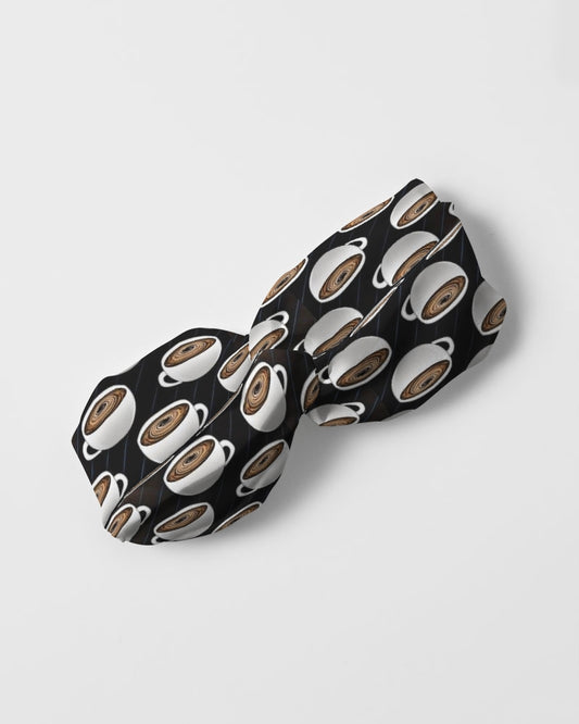 Coffee Pattern Twist Knot Headband Set