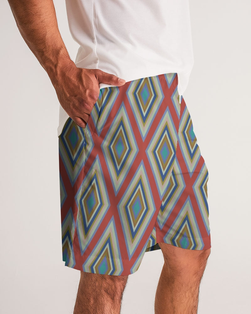 Colorful Diamonds Variation 3 Men's All-Over Print Jogger Shorts