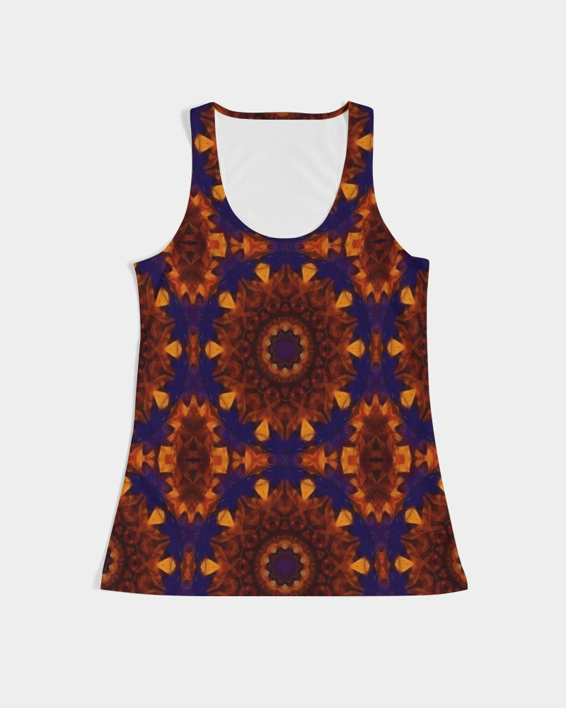 Blue Orange Red Kaleidoscope Women's All-Over Print Tank