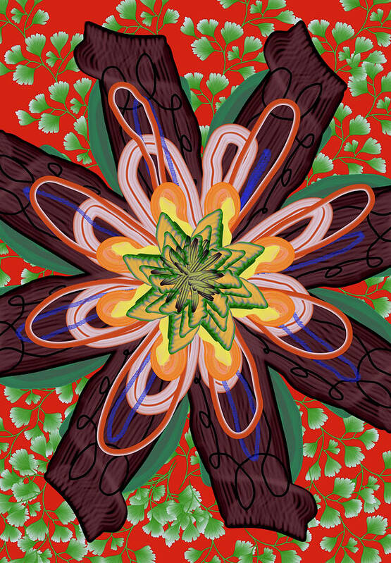 Fantasy Flower No 6 - Art Print