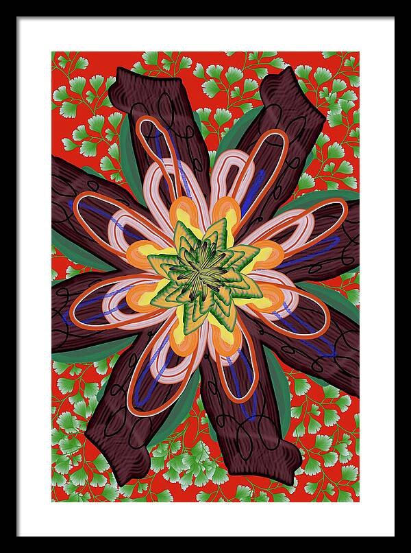 Fantasy Flower No 6 - Framed Print