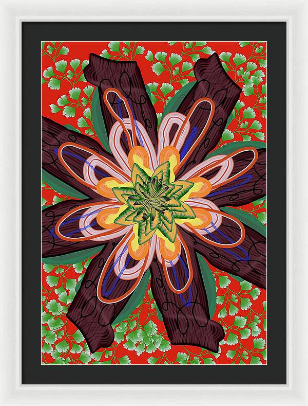 Fantasy Flower No 6 - Framed Print