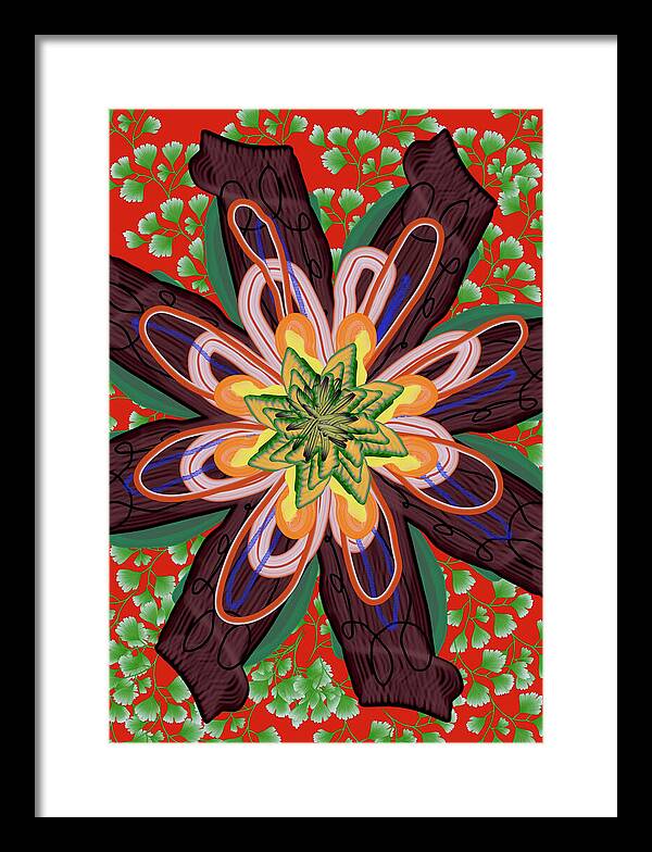 Fantasy Flower No 6 - Framed Print
