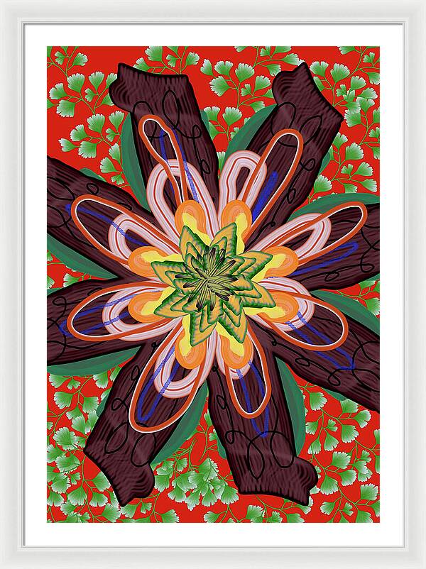 Fantasy Flower No 6 - Framed Print