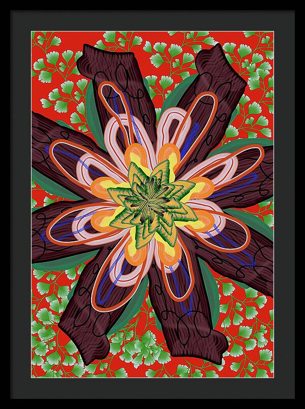 Fantasy Flower No 6 - Framed Print