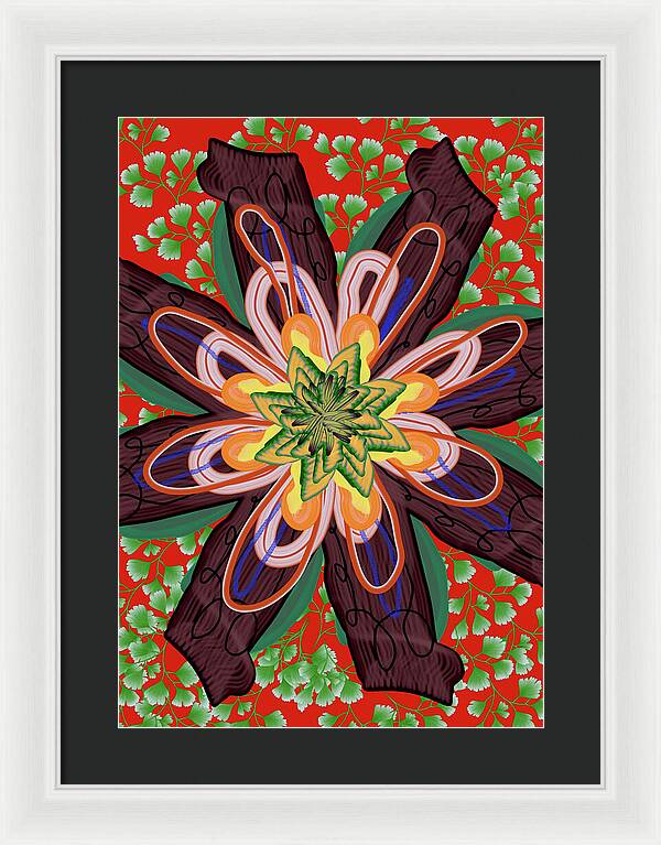 Fantasy Flower No 6 - Framed Print
