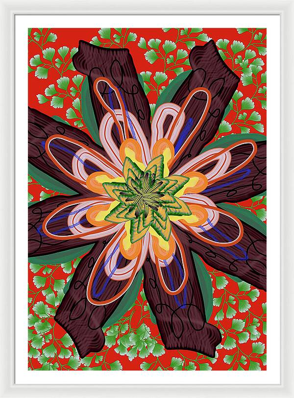 Fantasy Flower No 6 - Framed Print